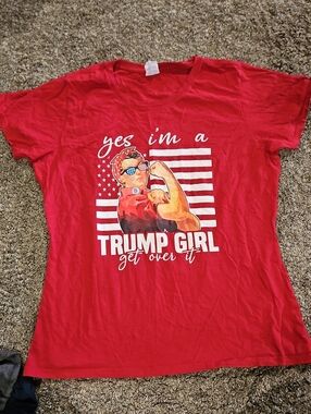 Port and Company Red 'Trump Girl' Graphic Tee